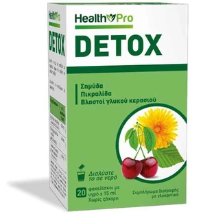 HEALTH PRO Detox Supliment alimentar pentru detoxifiere cu aromă de cireșe 20 pliculețe