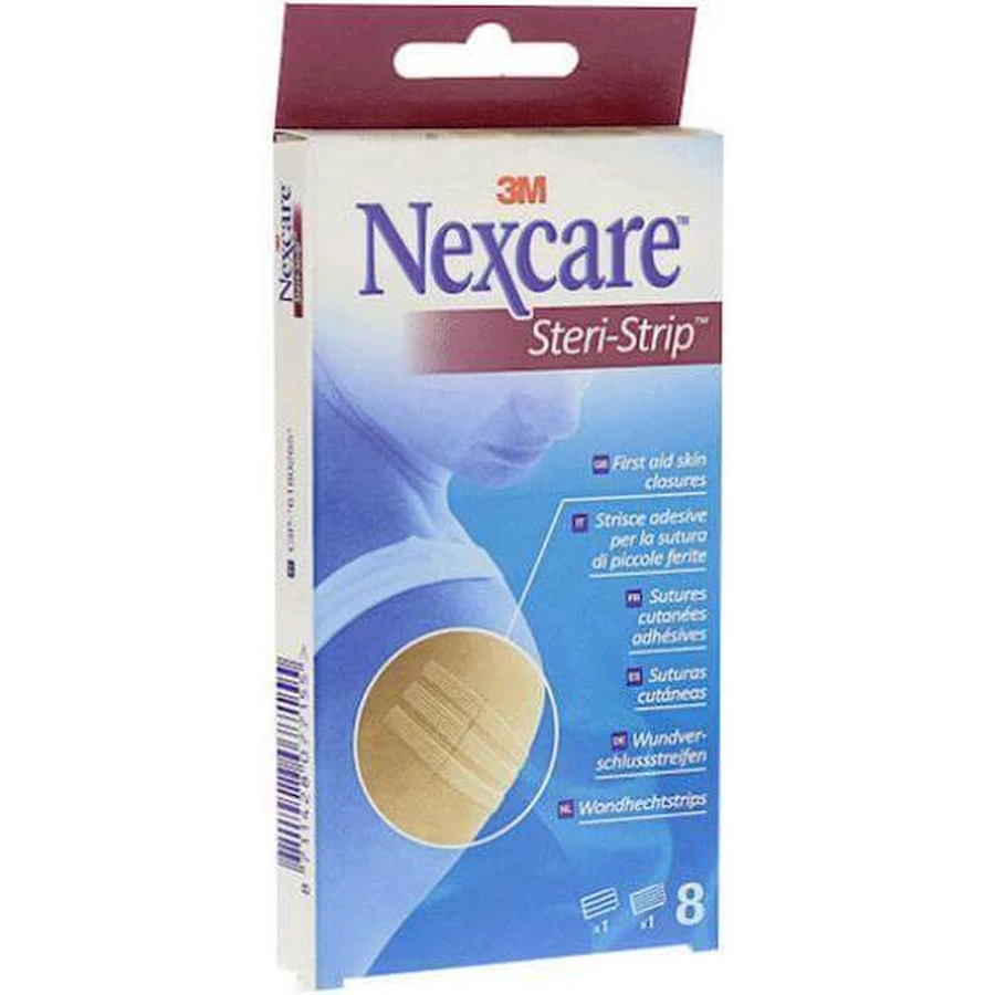 NEXCARE Cintas convergentes autoadhesivas para cuero 3 x R1541 (6mm x 75mm) & 5 x R1540 (3mm x 75mm), 8 piezas