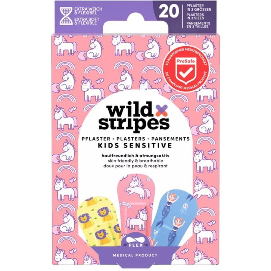 AMBITAS Wild Stripes Kids Fantasy Kids Stickers in 3 Sizes 20 Pieces