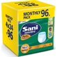 SANI Pants Sensitive Elastic Underwear No2 Medium 96 Pieces (4x24) Monthly Pack