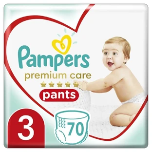 PAMPERS Premium Care Pants Diapers-Braces No 3 (6-11kg) 70 Pieces JUMBO+