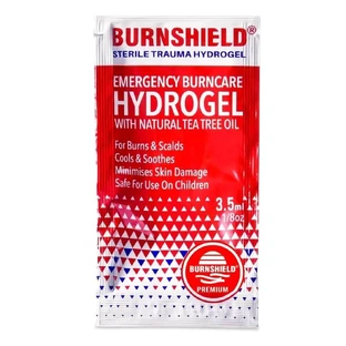BURNSHIELD Hydrogel Blots Gel Packets Hydrokolloid-Gel Zur Sofortversorgung von Verbrennungen 5 Stück