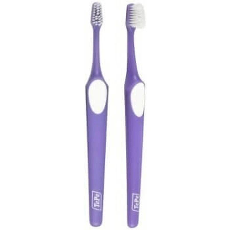 TEPE Supreme Soft Soft Toothbrush with Small Head in Various Colors - Purple-White