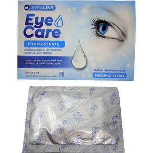 SYFALINE Eye Care Hyaluronate Drops Gouttes d'acide hyaluronique pour les yeux secs 20x0.5ml