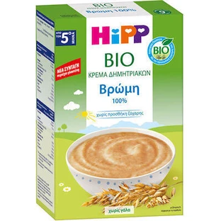 HIPP Bio-Getreidecreme mit Hafer Glutenfreie Milch Ohne Milch ab dem 5. Monat 200gr