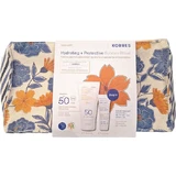 KORRES PROMO Joghurt SPF50 Joghurt Sonnenschutz Gesicht & Augencreme 50ml & Joghurtcreme Gesichtsgel Griechischer Joghurt Feuchtigkeitsspendend mit Probiotika 20ml & Sammleretui