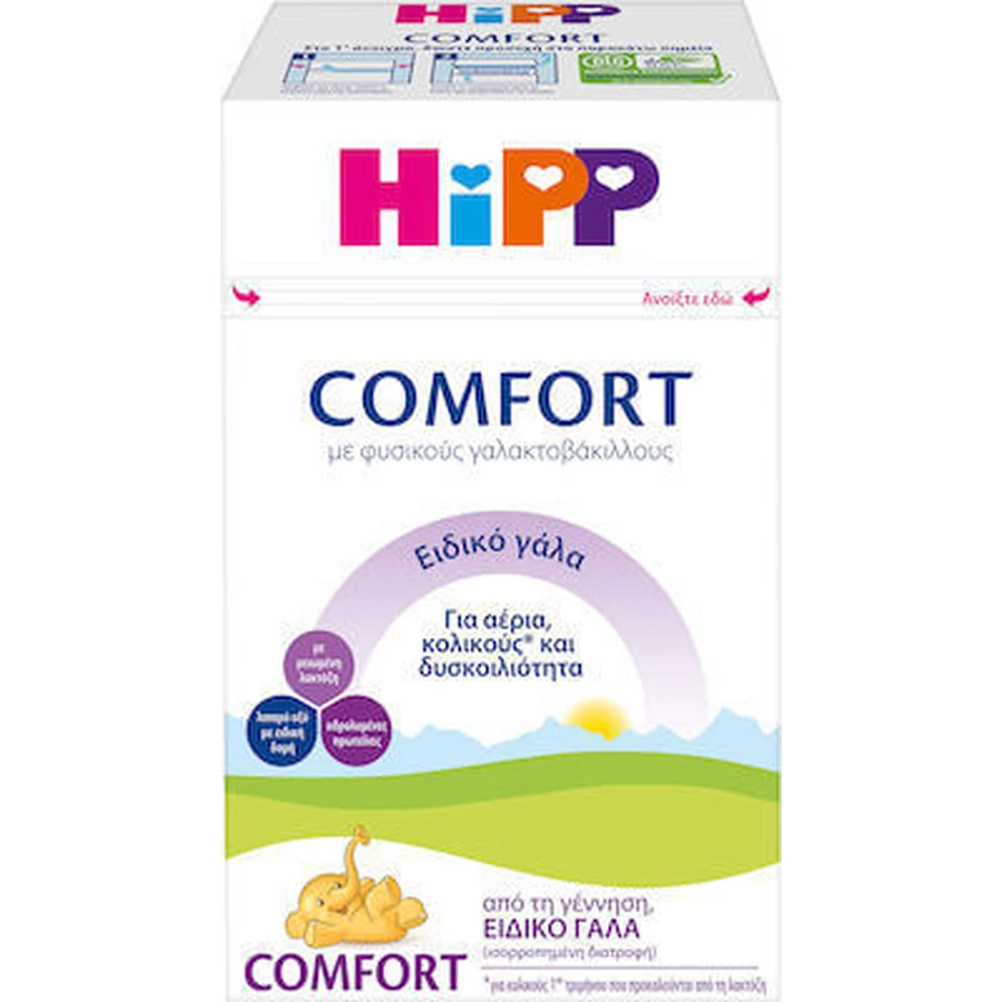 HIPP Confort Lait spécial dès la naissance, contre les gaz, les coliques et la constipation 600gr