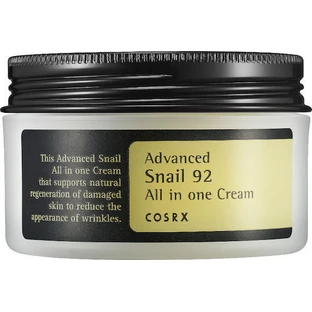 COSRX Advanced Snail 92 Crema Facial 24 horas Todo en Uno para Hidratación y Regeneración con Secreción de Caracol 100ml