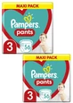 PAMPERS Pants Jumbo Pack N3 Para 6-11kg 112 piezas (2 Paquetes de 56 piezas)