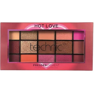TECHNIC Ombre à paupières pressée Pigment Hot Love Palette de 15 nuances