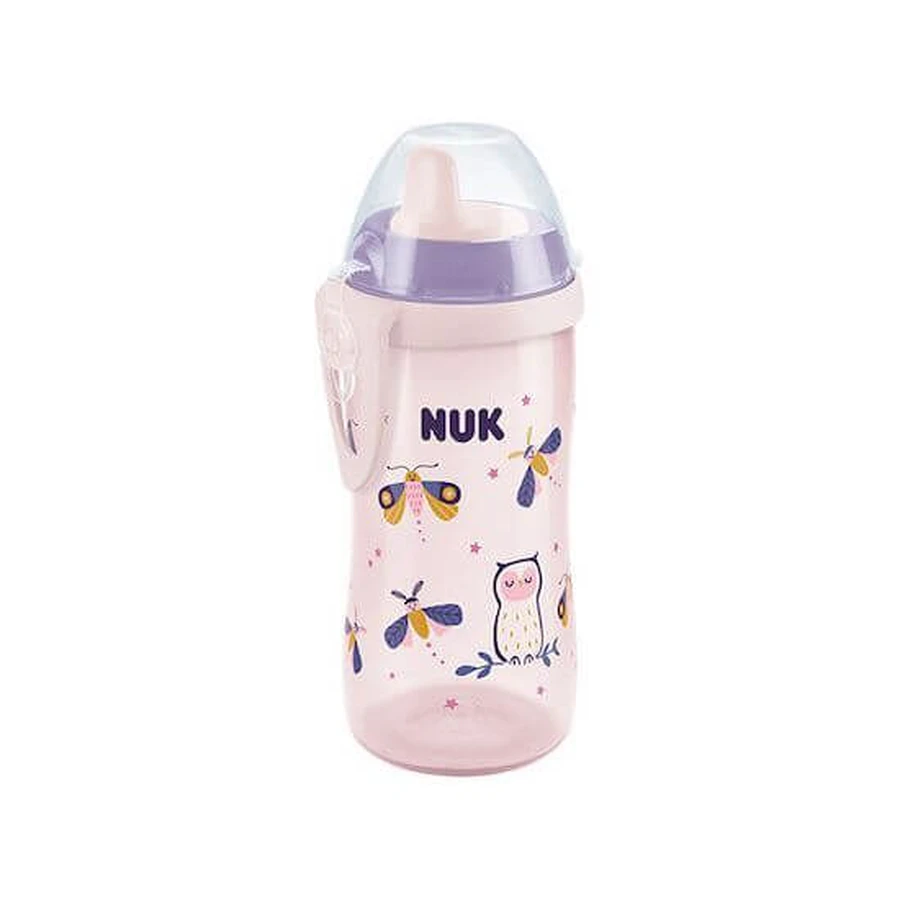 NUK Kiddy Cup Tetina Nocturna 12m+ 300ml En Varios Colores - Morado