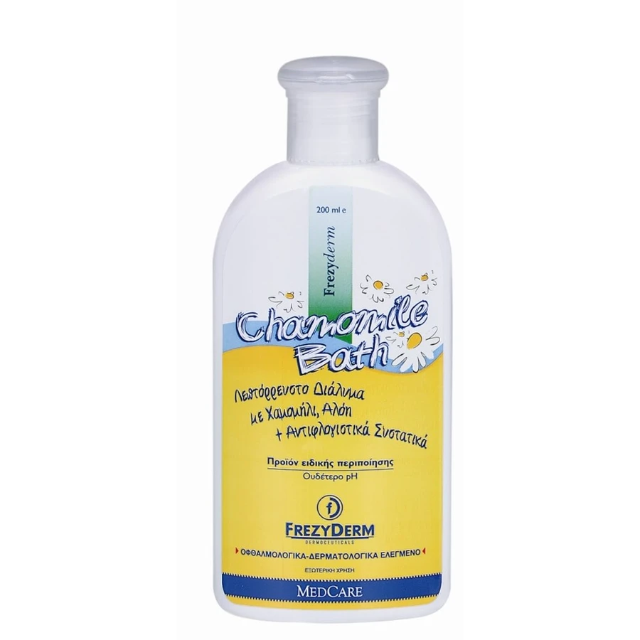 FREZYDERM Baby Kamille Badoplossing voor de verlichting & verzorging van de geïrriteerde & gevoelige huid 200ml