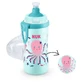 NUK First Choice Junior Cup Chameleon(Changes Colour) Push-Pull Cup with Colour Changing Lid From 18 Months, 300ml In Various Designs - Blue