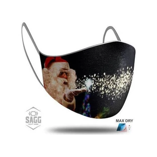 SAGG Unisex-Stoffmaske Weihnachtsmann 5