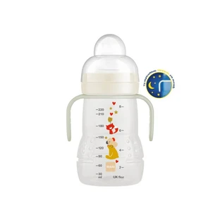 MAM Trainer+ Night Transition Flasche mit Nippel & Mundstück 4+ Monate 451U 220ml