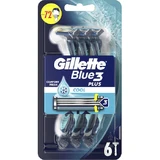 GILLETTE Blue 3 Plus Cool Wegwerpscheermesjes met 3 mesjes & smeertape 6 stuks