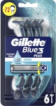 GILLETTE Blue 3 Plus Cool Maquinillas de afeitar desechables con 3 cuchillas y cinta lubricante 6 piezas