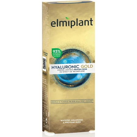 Hyaluronic Gold Anti-Wrinkle Eye Filler, 15 ml, Elmiplant