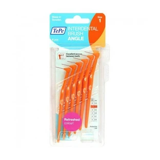 TEPE Brosses à dents moyennes Angle No.1 0.45mm Orange x6