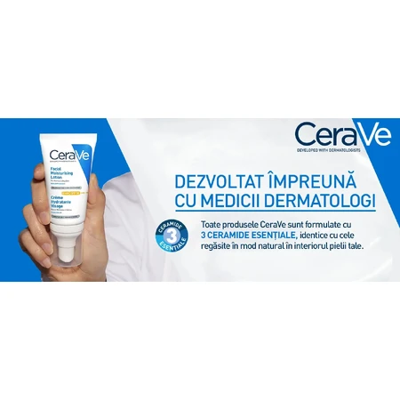 Crema hidratante para piel normal-seca con SPF 50, 52 ml, CeraVe
