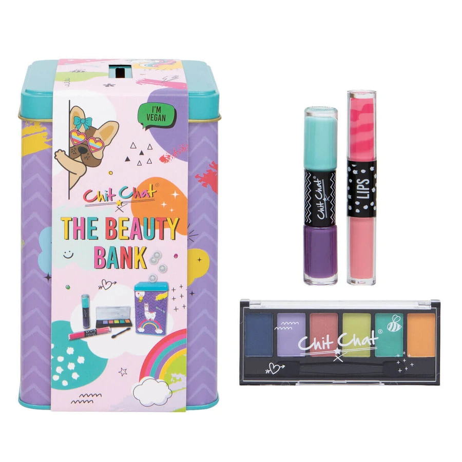 CHIT CHAT The Beauty Bank - Coffret cadeau tirelire - Maquillage pour filles