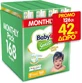 BABYLINO Pañales con adhesivo Sensible Algodón Suave No.5+ Para 12-17kg 168 piezas