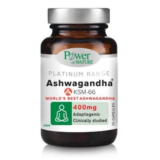 POWER OF NATURE Platinum Range Ashwagandha KSM-66 400mg, 30 Capsules