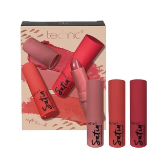 TECHNIC Satin Lipstick Set - Lipstick in 3 different shades