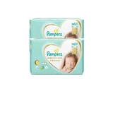 PAMPERS Premium Care Diapers with Adhesive No.0 For 0-3kg 60 pieces ( 2 Packs of 30 pieces )
