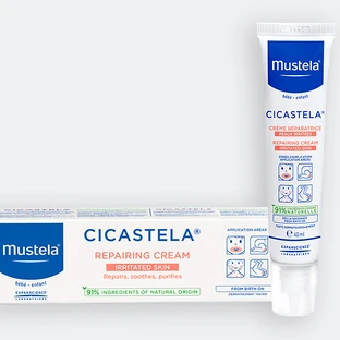 MUSTELA Bebe Cicastela Crème réparatrice pour la peau irritée des bébés et des enfants 40ml
