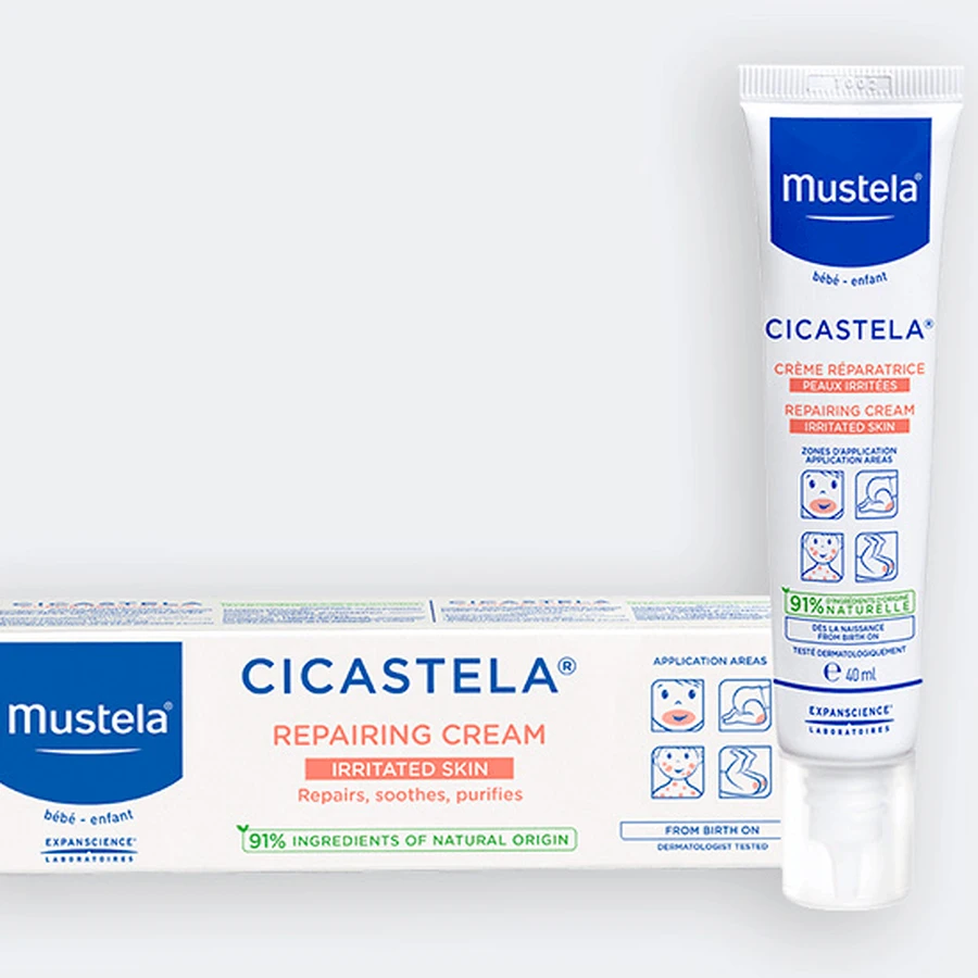 MUSTELA Bebe Cicastela Crème réparatrice pour la peau irritée des bébés et des enfants 40ml