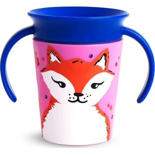 MUNCHKIN Miracle 360˚ Trainer Cup Training Cup mit Griffen 177ml Ab 6 Monaten in verschiedenen Farben - Pink Fox