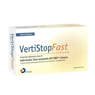 VERTISTOP Fast 675mg Complemento Alimenticio para Mareos y Náuseas 20 Cápsulas