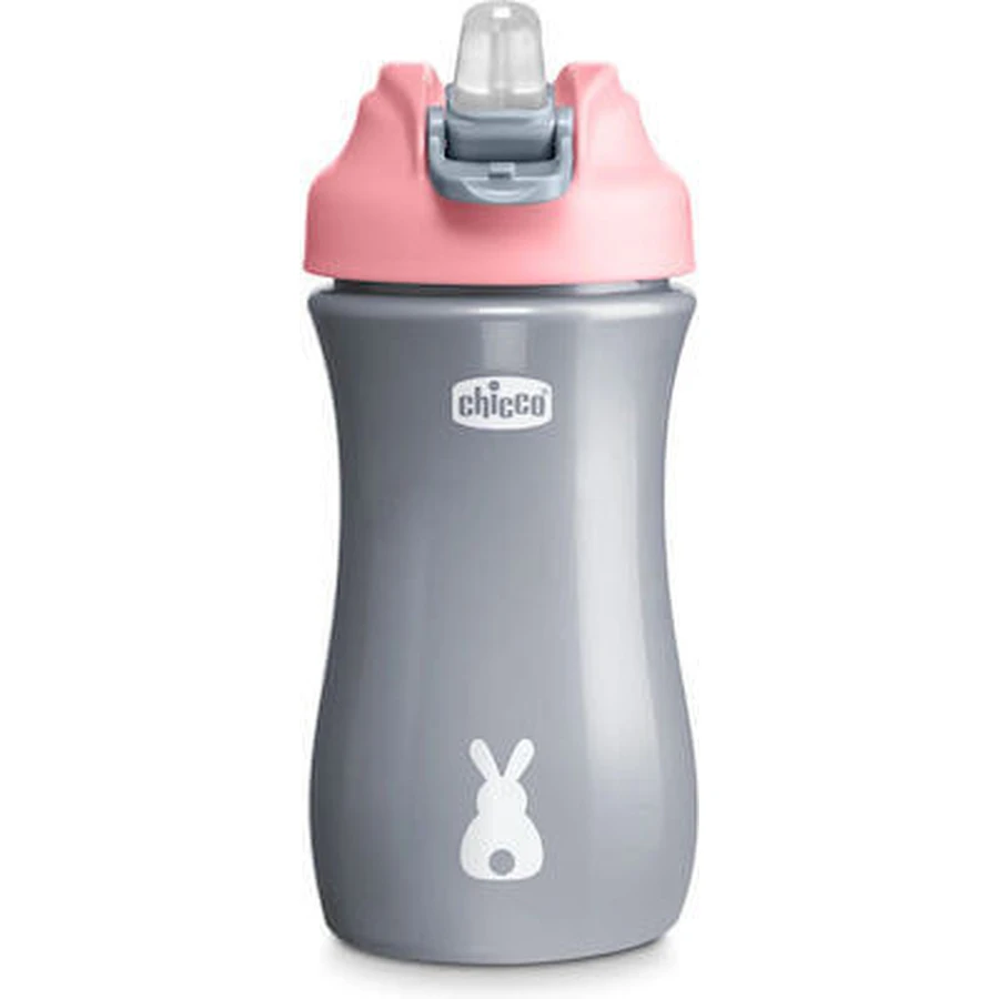 CHICCO Kids Pop Up Kids Cup à partir de 2 ans en rose 350ml [06920-10]