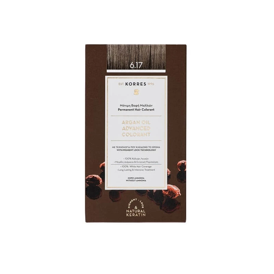 KORRES Aceite de Argán Colorante Avanzado 6.17 Rubio Beige Oscuro