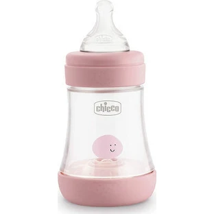 CHICCO Perfect 5 Intui-Flow System Plastic Baby Bottle For 0+ Pink 150ml [20211-10]