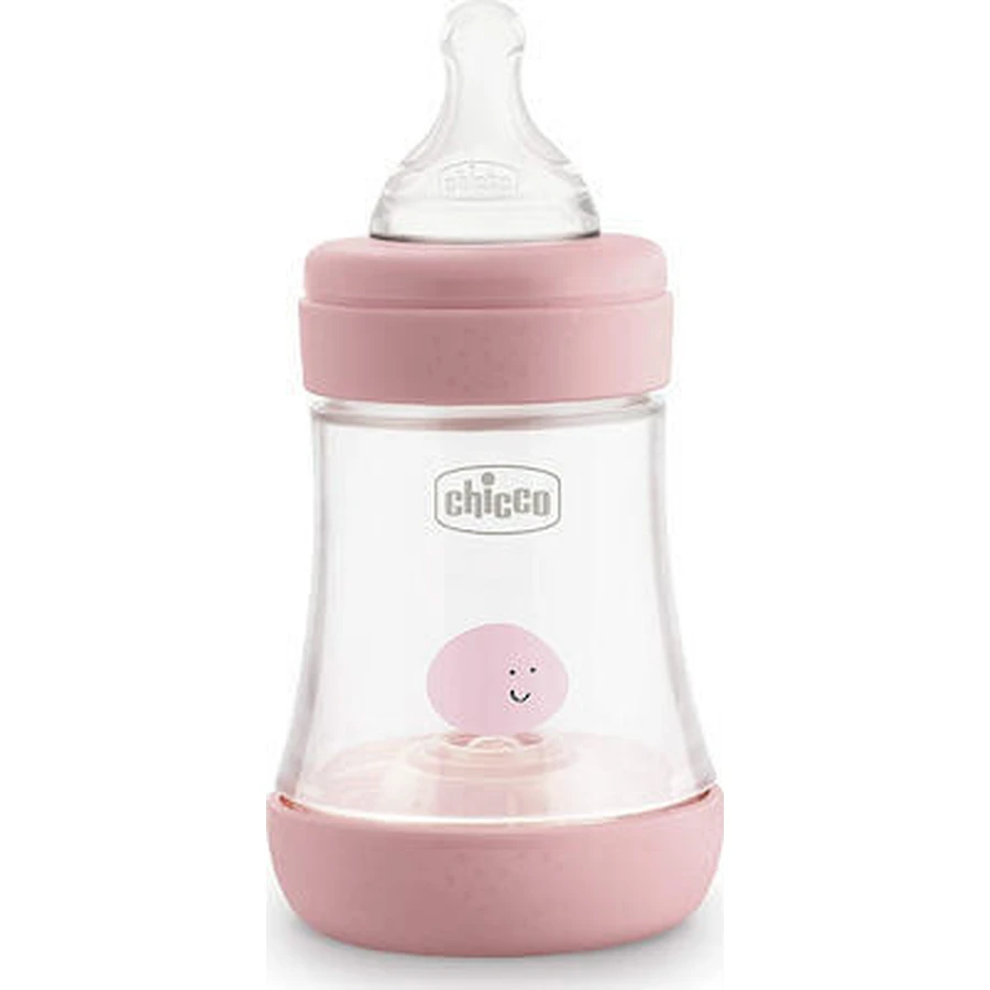 CHICCO Perfect 5 Intui-Flow System Plastic Baby Bottle For 0+ Pink 150ml [20211-10]
