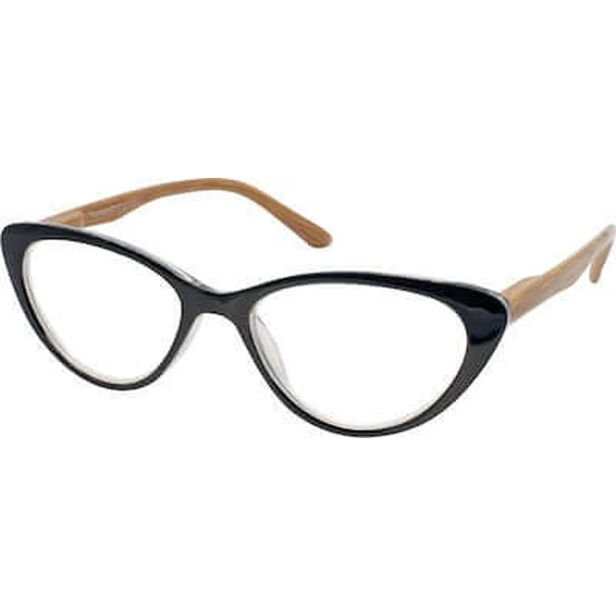 EYELEAD Gafas de lectura y presbicia Mariposa negra con brazo de madera E204 +2.00