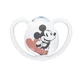 NUK Orthodontic Silicone Pacifier for 0-6 months Space Mickey & Minnie with Case - White