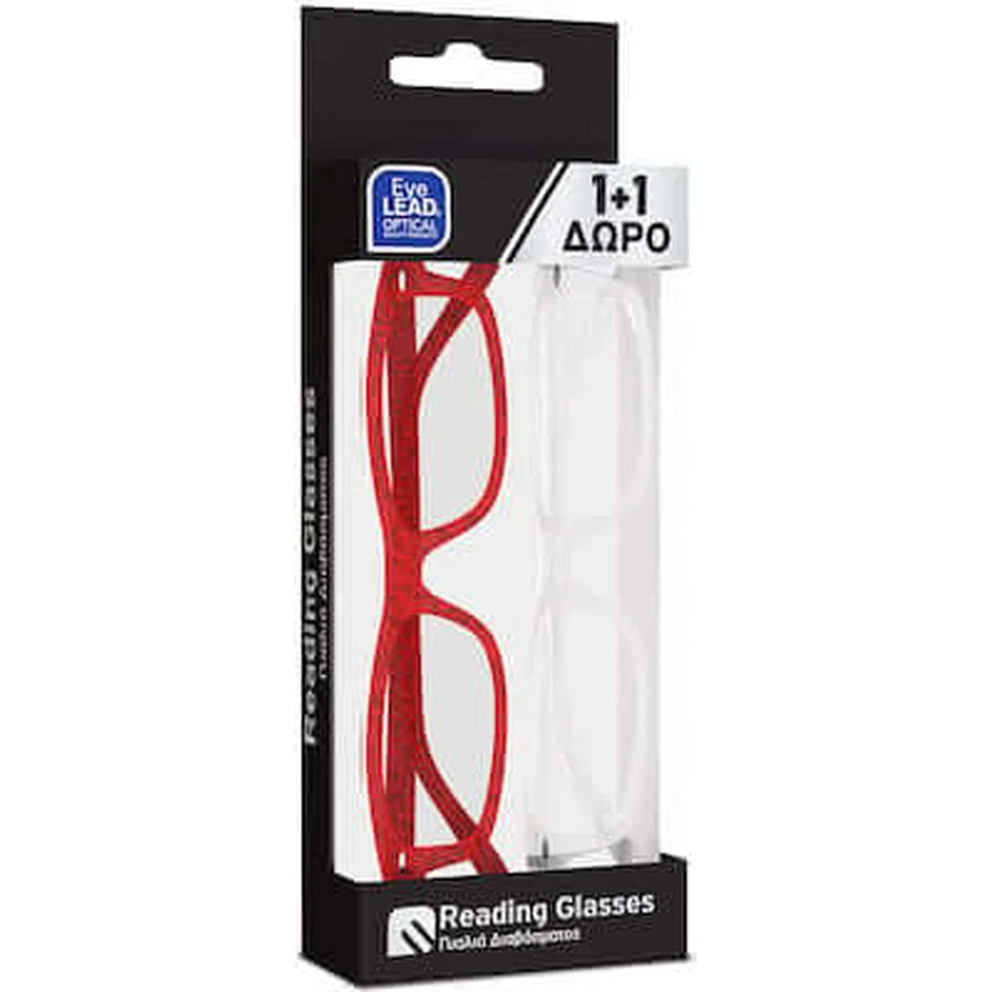 Gafas de lectura EYELEAD - Presbicia 1+1 Rojo(E224) + Transparente(E223) +1.50
