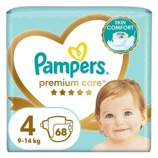 PAMPERS Premium Care No 4 For 9-14kg 68 pieces JUMBO+