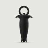 Kietelende Silicone Vibrerende Butt Plug Met Handvat - Zwart