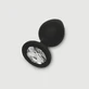 Anal Collection Silicone Medium Butt Plug met Rond Juweel - Zwart/Transparant
