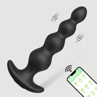 Axel App Bolas Anales VIbradoras de Silicona Controladas - Negro
