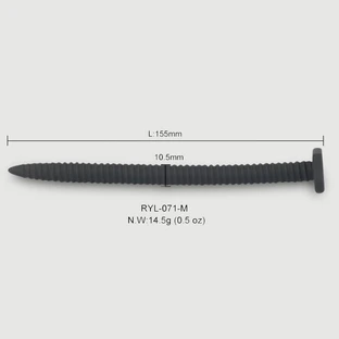 152 x 30 mm Spiraal Siliconen Urethraal Geluid - Zwart