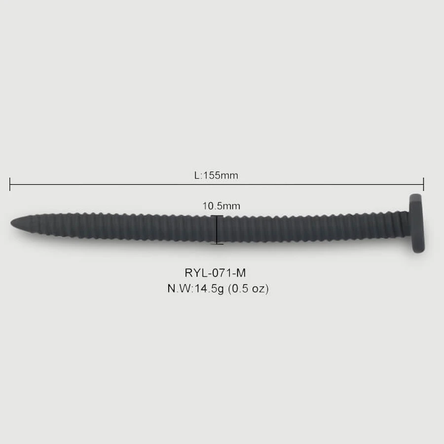 152 x 30 mm Spiraal Siliconen Urethraal Geluid - Zwart
