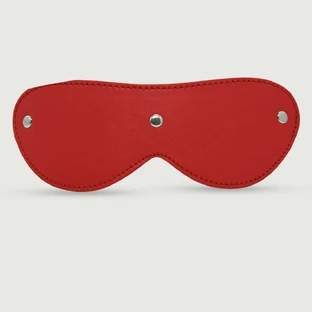 Leder Augenbinde Maske mit Nähten - Rot