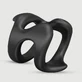 Anneau en silicone souple en forme de U - Noir