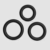Forto F-39 Trio Cock Ring Set - Nero