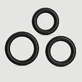 Forto F-39 Trio Cock Ring Set - Negro